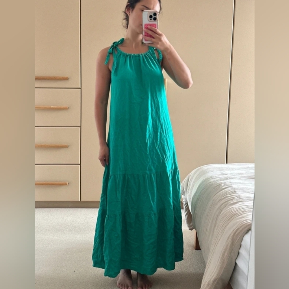 Marks & Spencer Teal Tie-Shoulder Maxi Dress